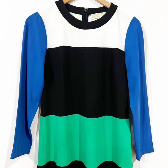 MICHAEL Michael Kors Long Sleeve Colorblock Sheath Dress - Picture 7 of 11